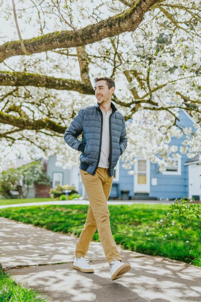 Man walking in park
