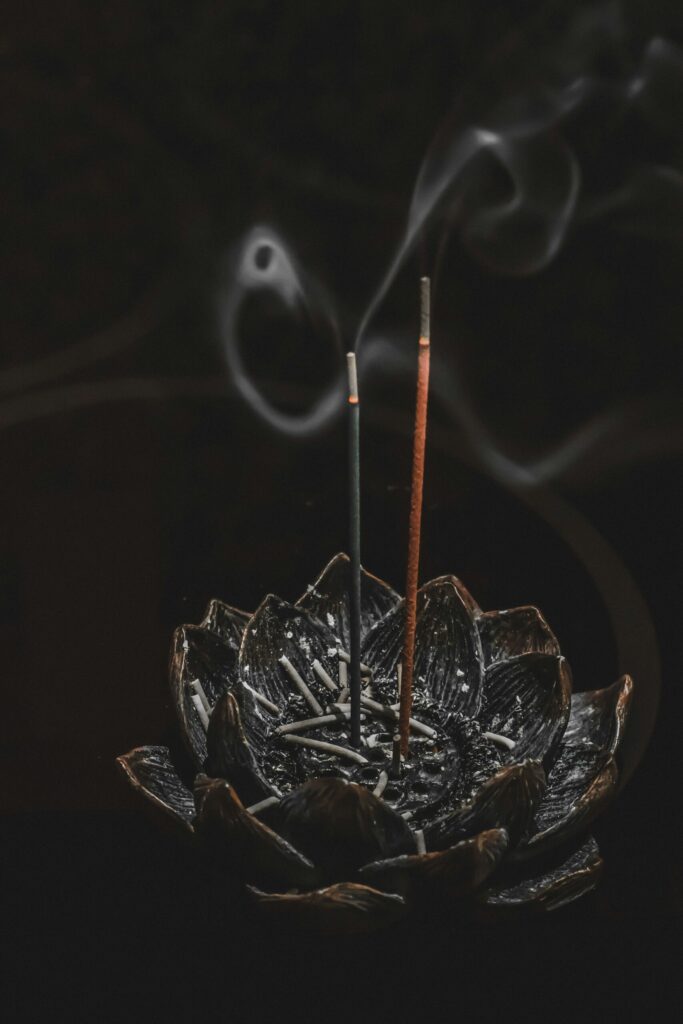 Incense in bowl